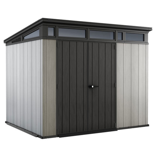Keter Artisan Resin Outdoor Storage Shed – Lockable Doors & Windows