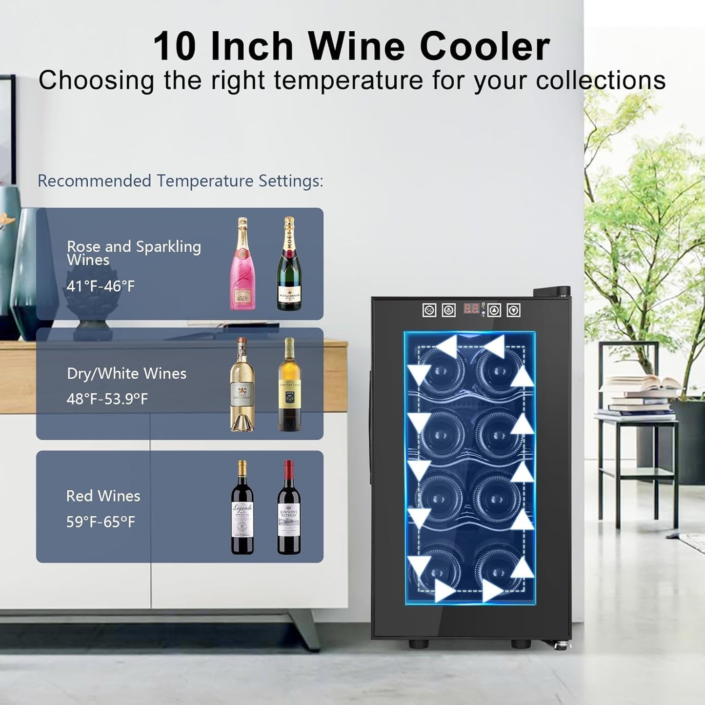 180 Bottles Wine Fridge 24 Inch Dual Zone Wine Cooler Refrigerator Freestanding Wine Refrigerator with Glass Door and Safety Lock, Large Wine Cellar for Home, Office, Kitchen