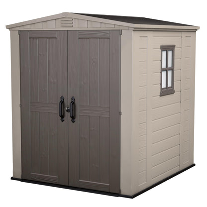 Keter Factor Resin Outdoor Storage Shed – Skylight & Lockable Doors