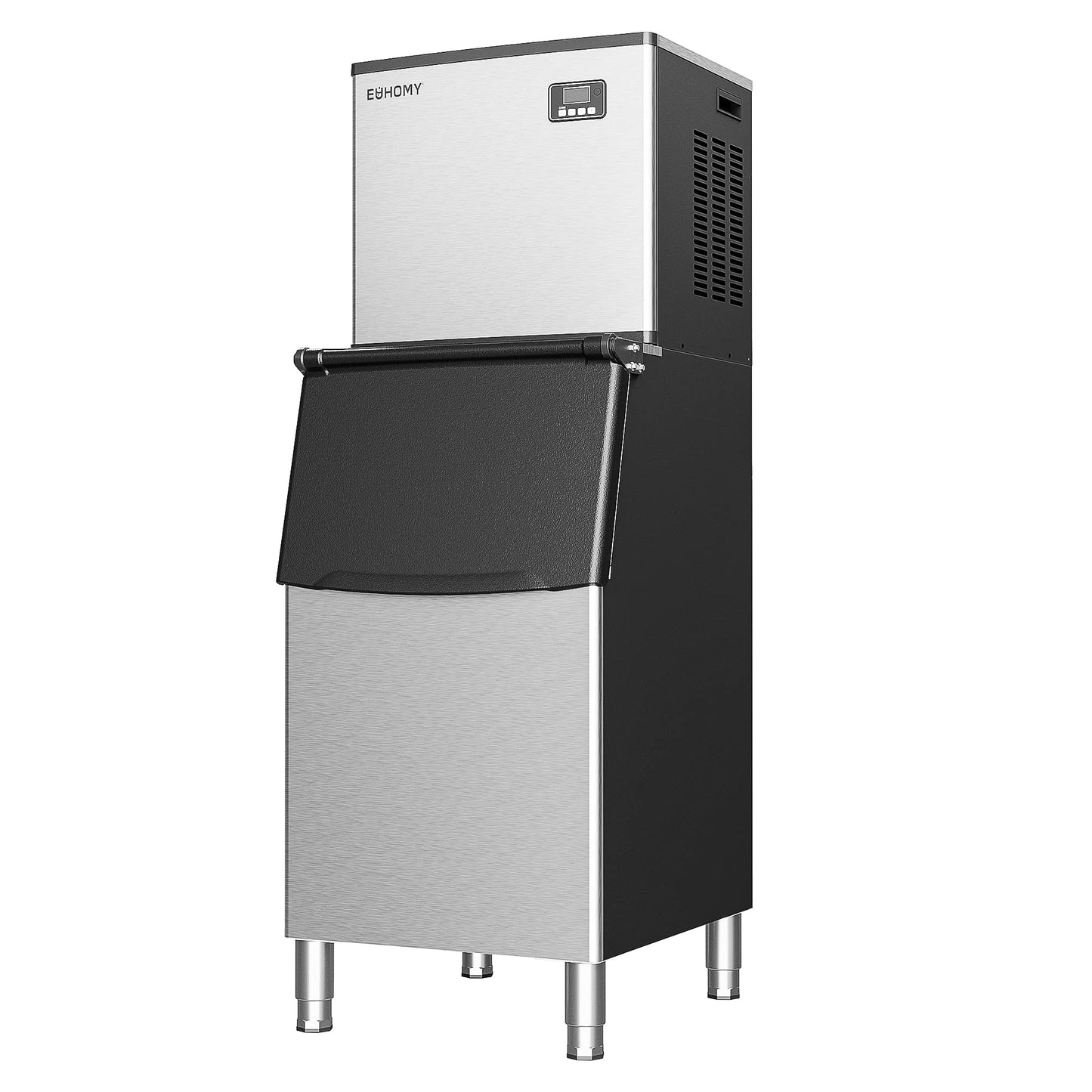 EUHOMY Commercial Ice Maker Machine, Industrial Ice Machine, 250Lbs Storage, Ice Ready in 11-20min, Stainless Steel Ice Maker for Bar/Cafe/Restaurant/Business