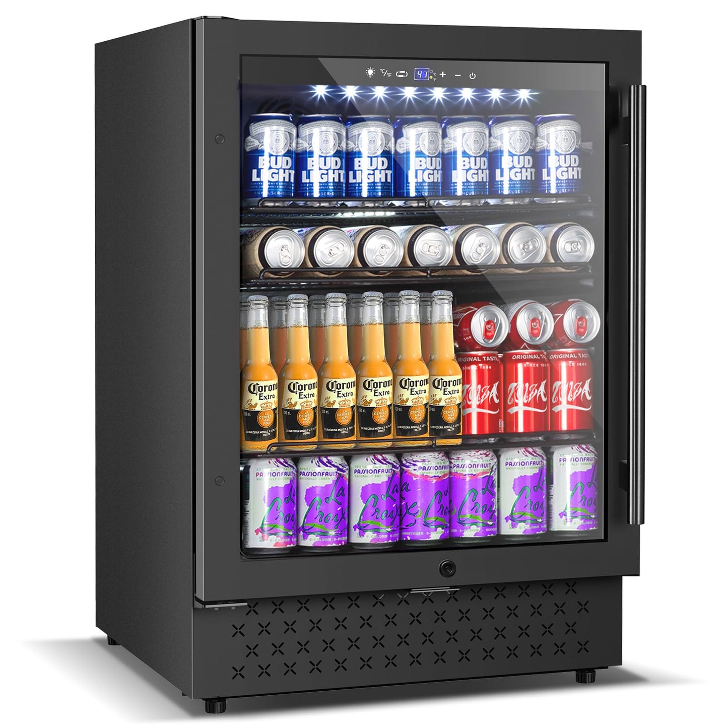180 Bottles Wine Fridge 24 Inch Dual Zone Wine Cooler Refrigerator Freestanding Wine Refrigerator with Glass Door and Safety Lock, Large Wine Cellar for Home, Office, Kitchen