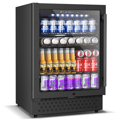 180 Bottles Wine Fridge 24 Inch Dual Zone Wine Cooler Refrigerator Freestanding Wine Refrigerator with Glass Door and Safety Lock, Large Wine Cellar for Home, Office, Kitchen