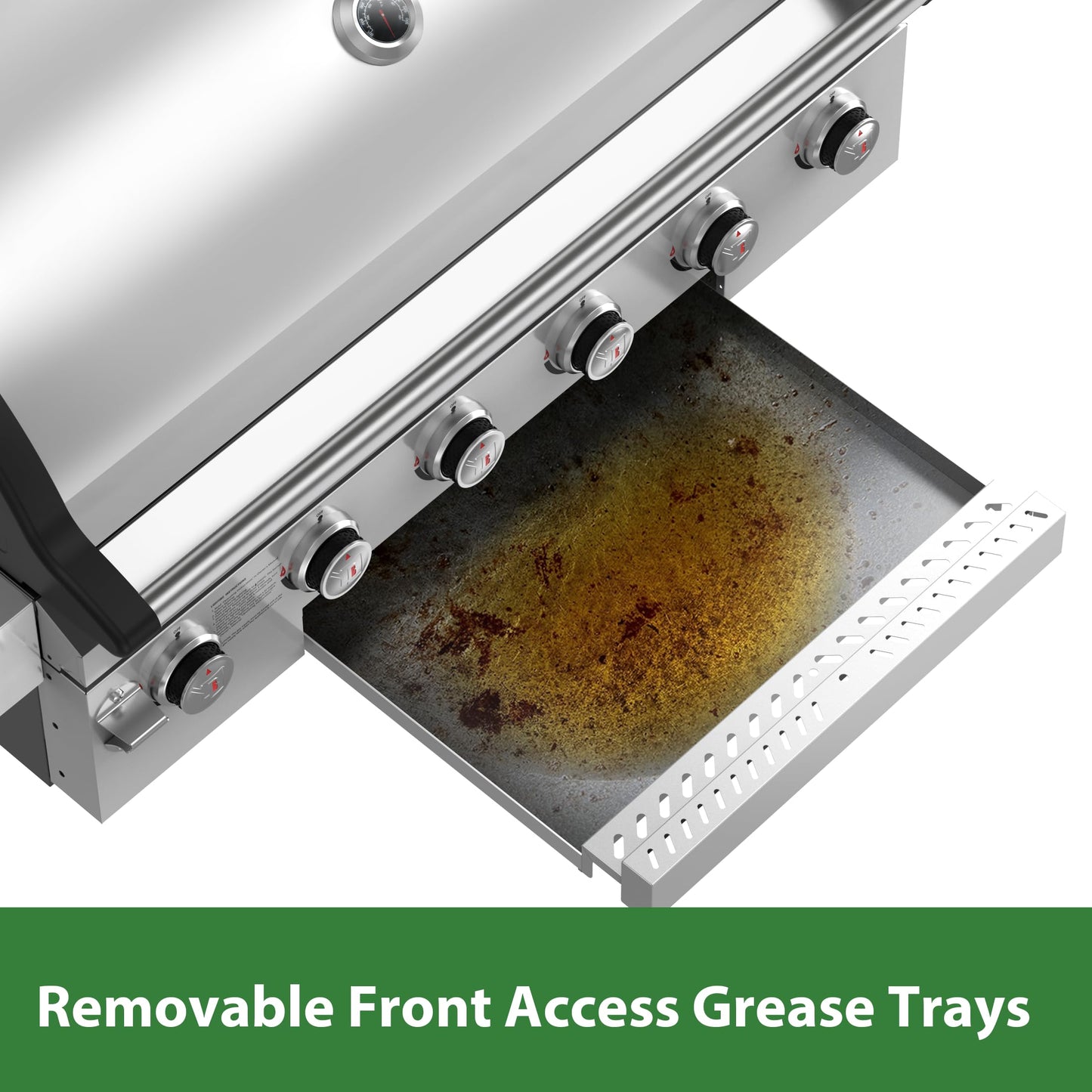Brand-Man Gas Grill Built-In Head, Natural Gas Convertible