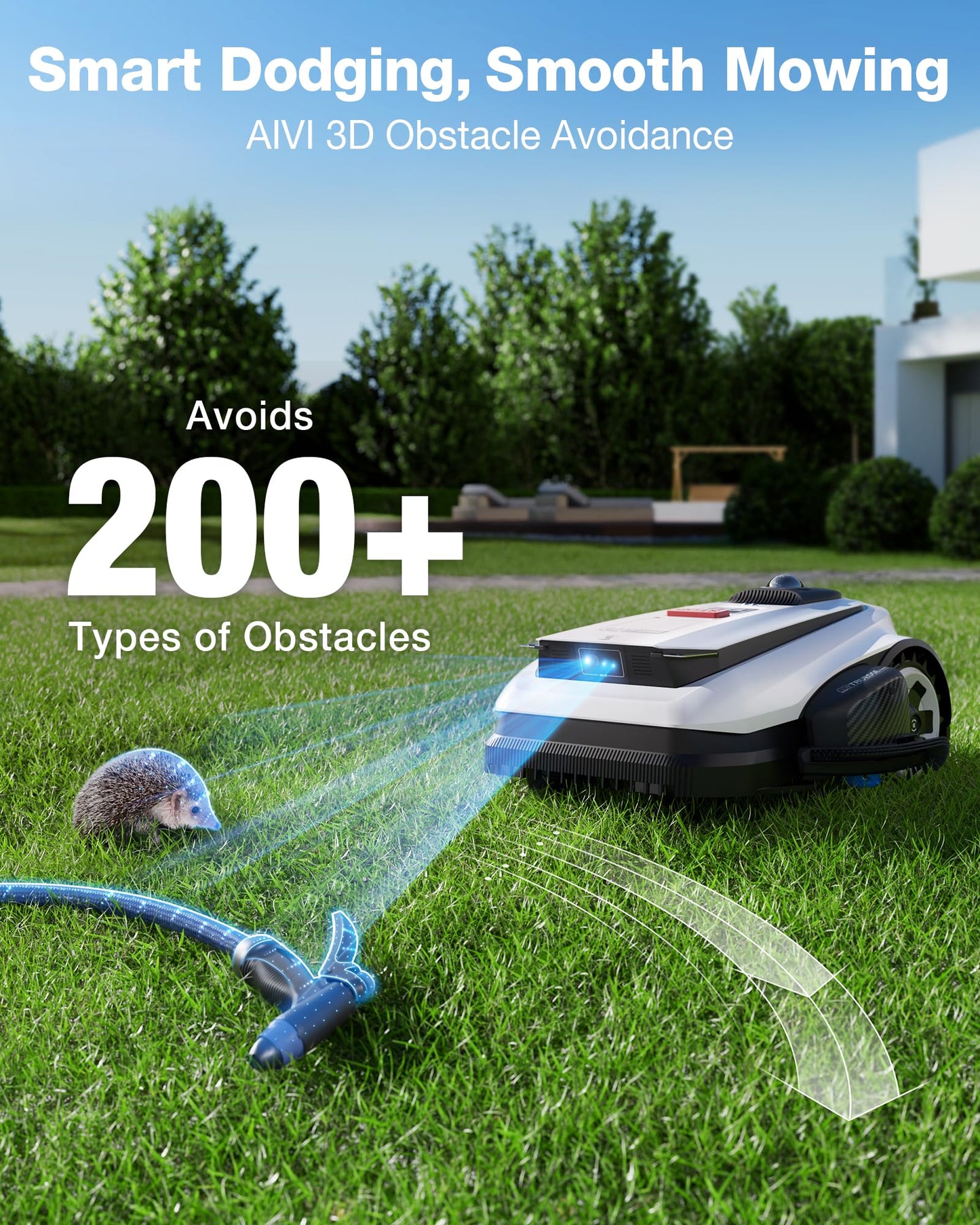 ECOVACS Goat A3000 LiDAR PRO Robotic Lawn Mower for Up to 3/4 Acre, 7500 mAh Battery with 189W Fast Charging, Wire-Free Dual-LiDAR Navigation, Built-in TruEdge Edge Trimmer, Smart App Control