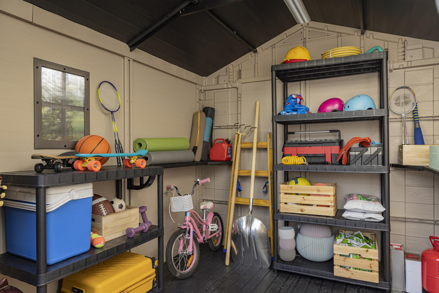 Keter Factor Resin Outdoor Storage Shed – Skylight & Lockable Doors