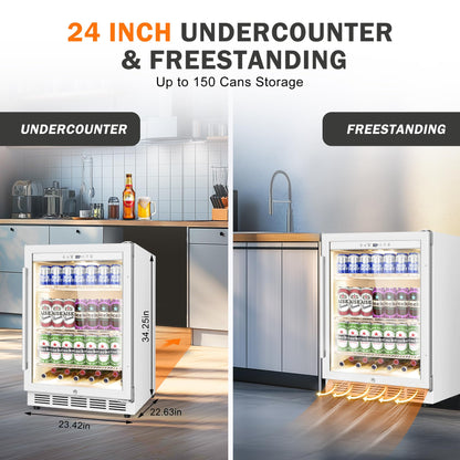 180 Bottles Wine Fridge 24 Inch Dual Zone Wine Cooler Refrigerator Freestanding Wine Refrigerator with Glass Door and Safety Lock, Large Wine Cellar for Home, Office, Kitchen