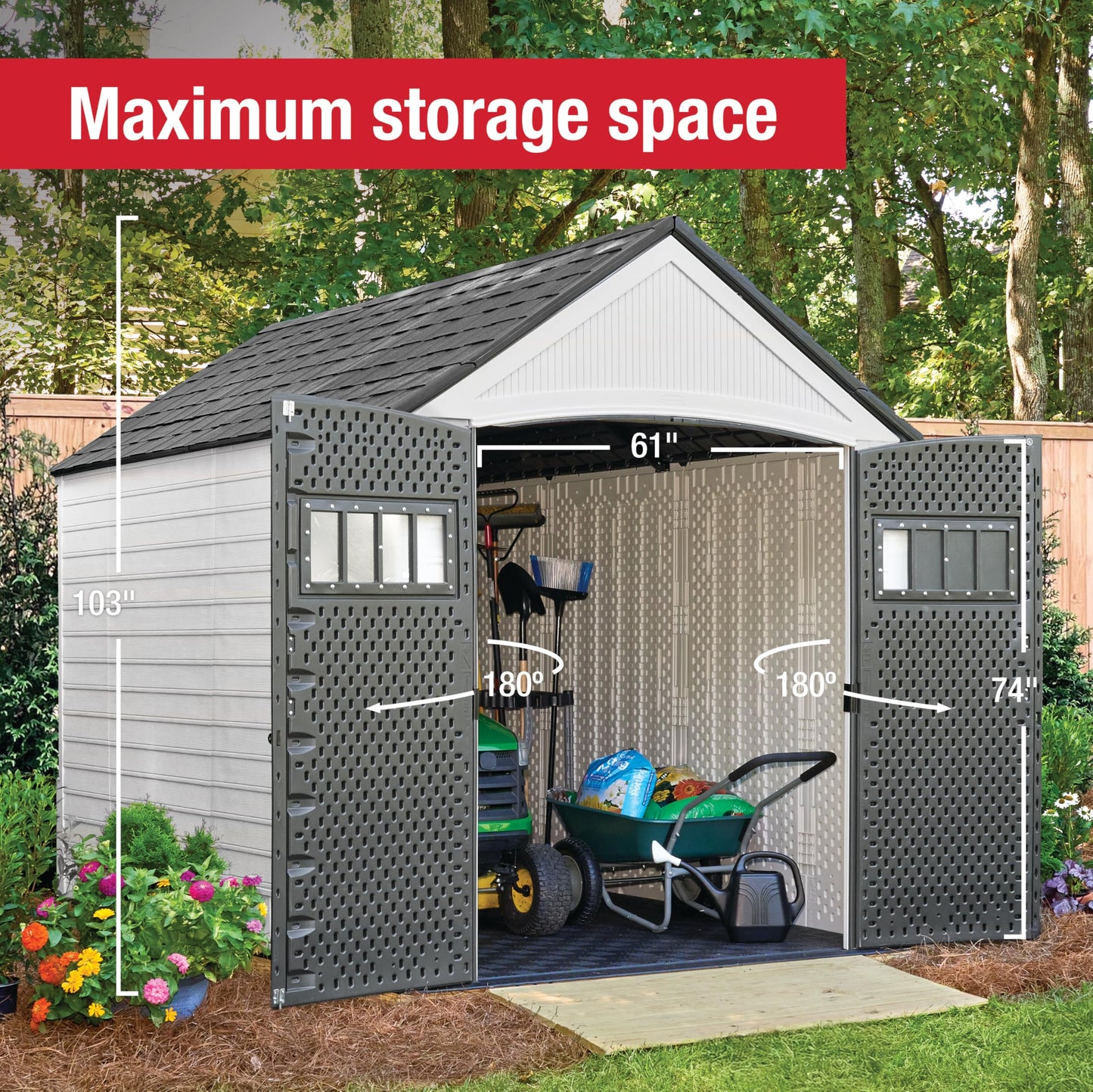 Rubbermaid Resin Outdoor Storage Shed – Weather Resistant