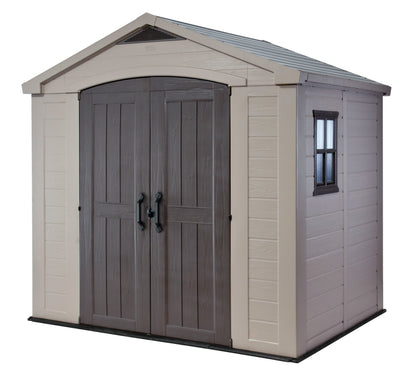 Keter Factor Resin Outdoor Storage Shed – Skylight & Lockable Doors