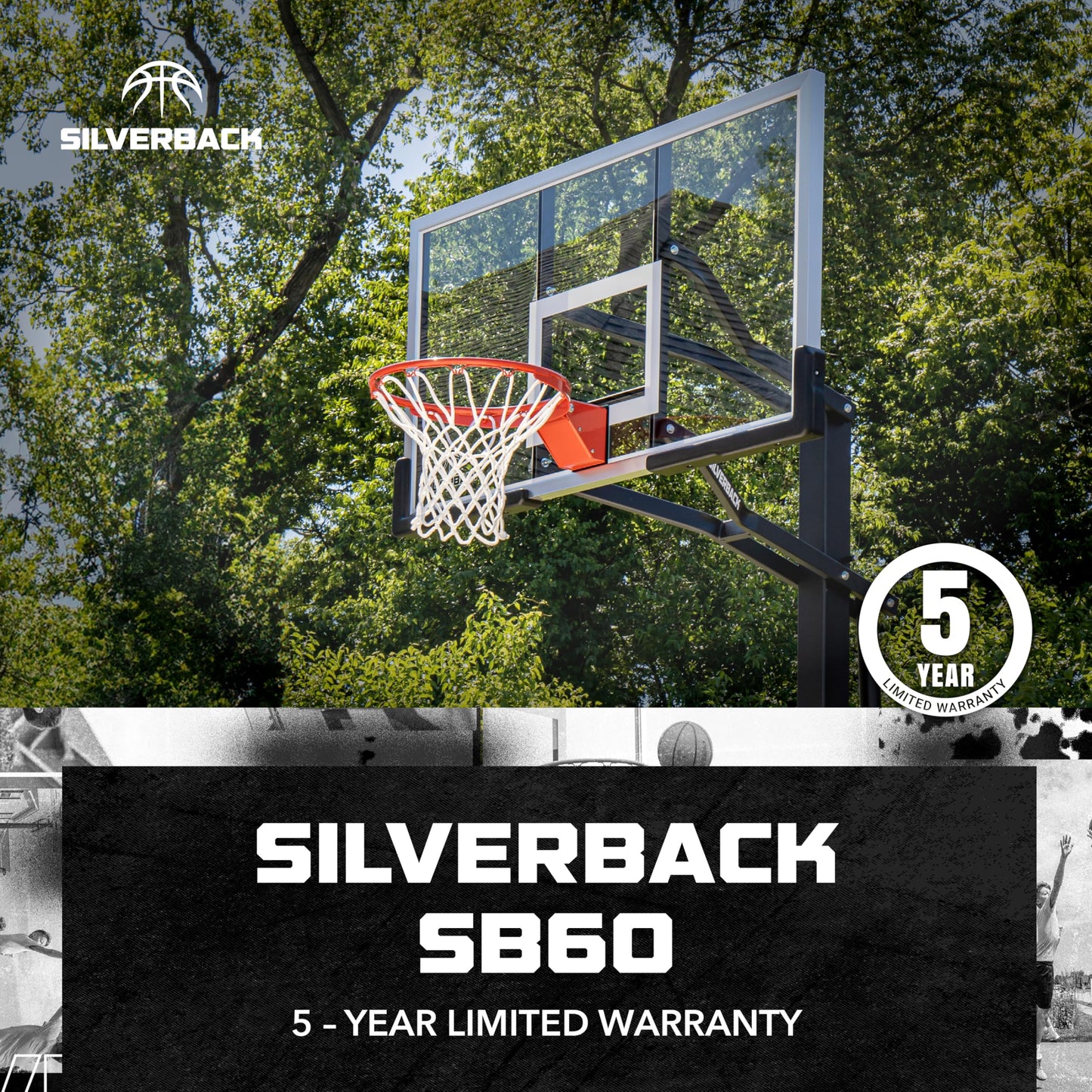 Silverback In-Ground Basketball Hoop – Tempered Glass & Breakaway Rim