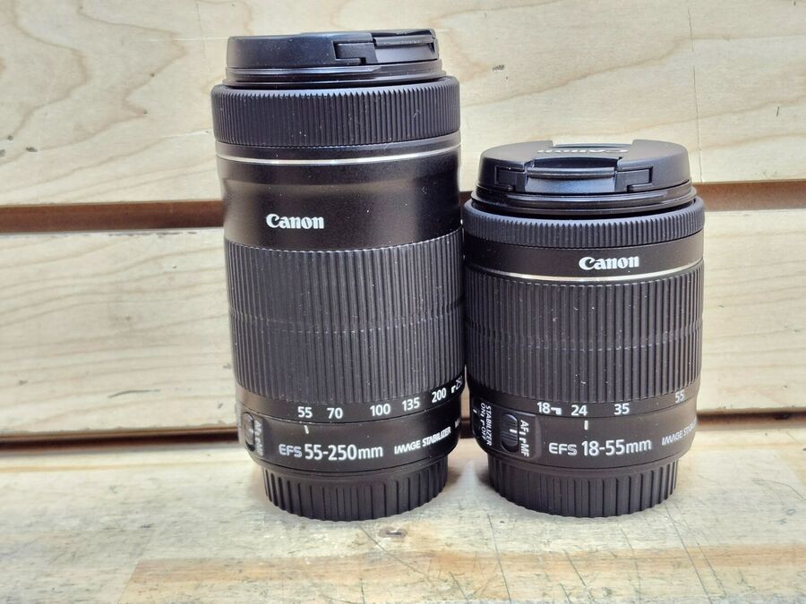 Canon EOS 80D with Canon Zoom Lens 18-55mm & 55-250mm + Accessories